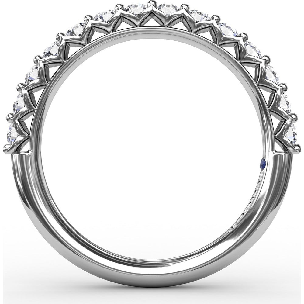 Shared-Prong Set Round Diamond Wedding Band by Fana - 0.63 Carat Total Diamond Weight