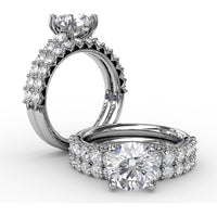 Shared-Prong Set Round Diamond Wedding Band by Fana - 0.63 Carat Total Diamond Weight