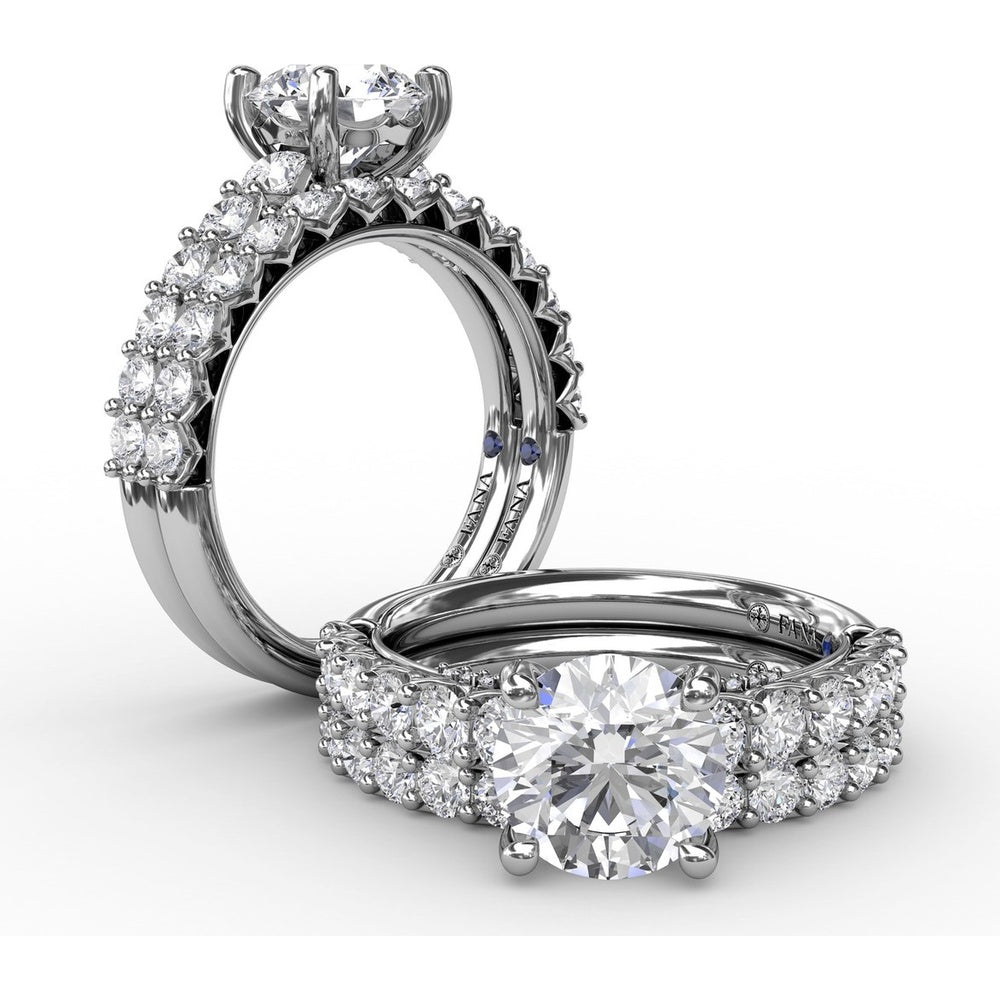 Shared-Prong Set Round Diamond Wedding Band by Fana - 0.63 Carat Total Diamond Weight