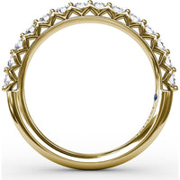 Shared-Prong Set Round Diamond Wedding Band by Fana - 0.63 Carat Total Diamond Weight