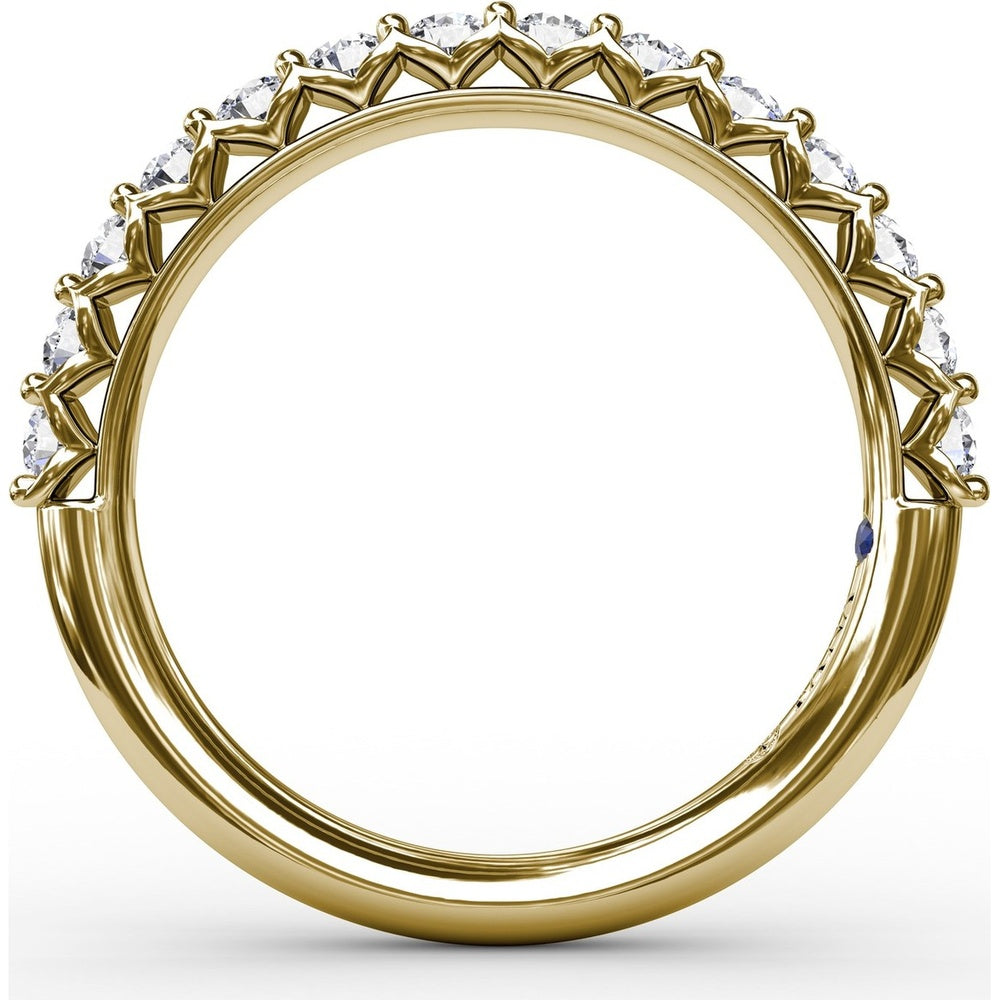 Shared-Prong Set Round Diamond Wedding Band by Fana - 0.63 Carat Total Diamond Weight