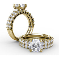 Shared-Prong Set Round Diamond Wedding Band by Fana - 0.63 Carat Total Diamond Weight