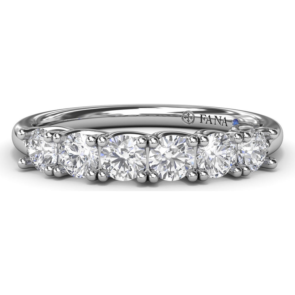 Shared-Prong Set Round Diamond Wedding Band by Fana - 0.63 Carat Total Diamond Weight