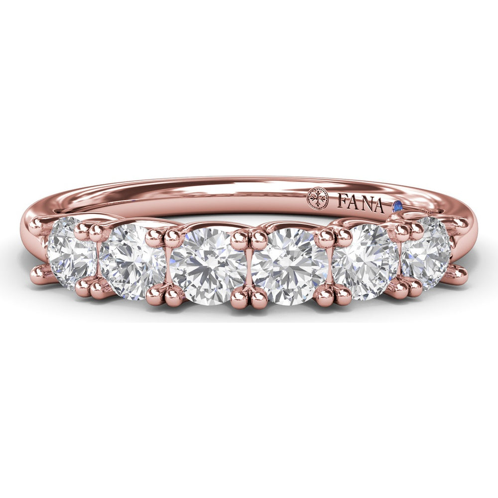 Shared-Prong Set Round Diamond Wedding Band by Fana - 0.63 Carat Total Diamond Weight