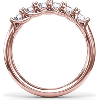 Shared-Prong Set Round Diamond Wedding Band by Fana - 0.63 Carat Total Diamond Weight