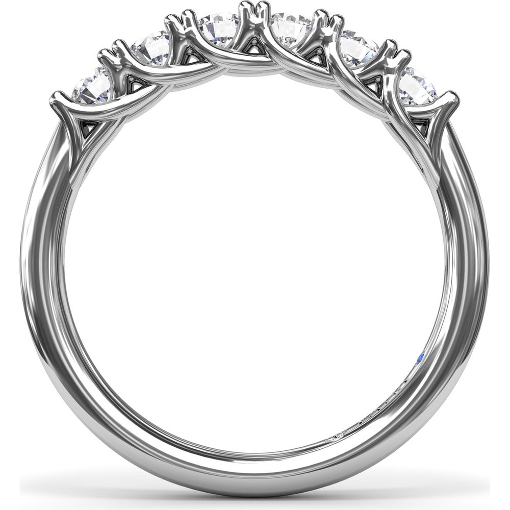 Shared-Prong Set Round Diamond Wedding Band by Fana - 0.63 Carat Total Diamond Weight