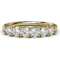 Shared-Prong Set Round Diamond Wedding Band by Fana - 0.63 Carat Total Diamond Weight