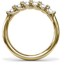 Shared-Prong Set Round Diamond Wedding Band by Fana - 0.63 Carat Total Diamond Weight