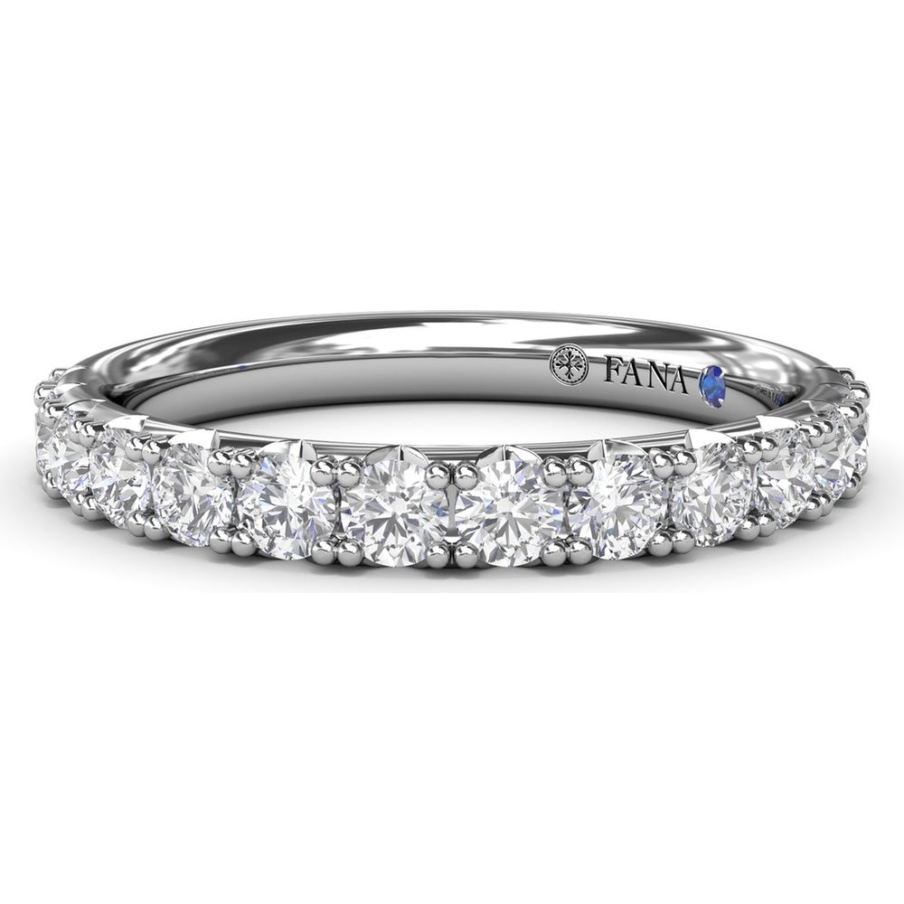 Shared-Prong Set Round Diamond Wedding Band by Fana - 0.69 Carat Total Diamond Weight