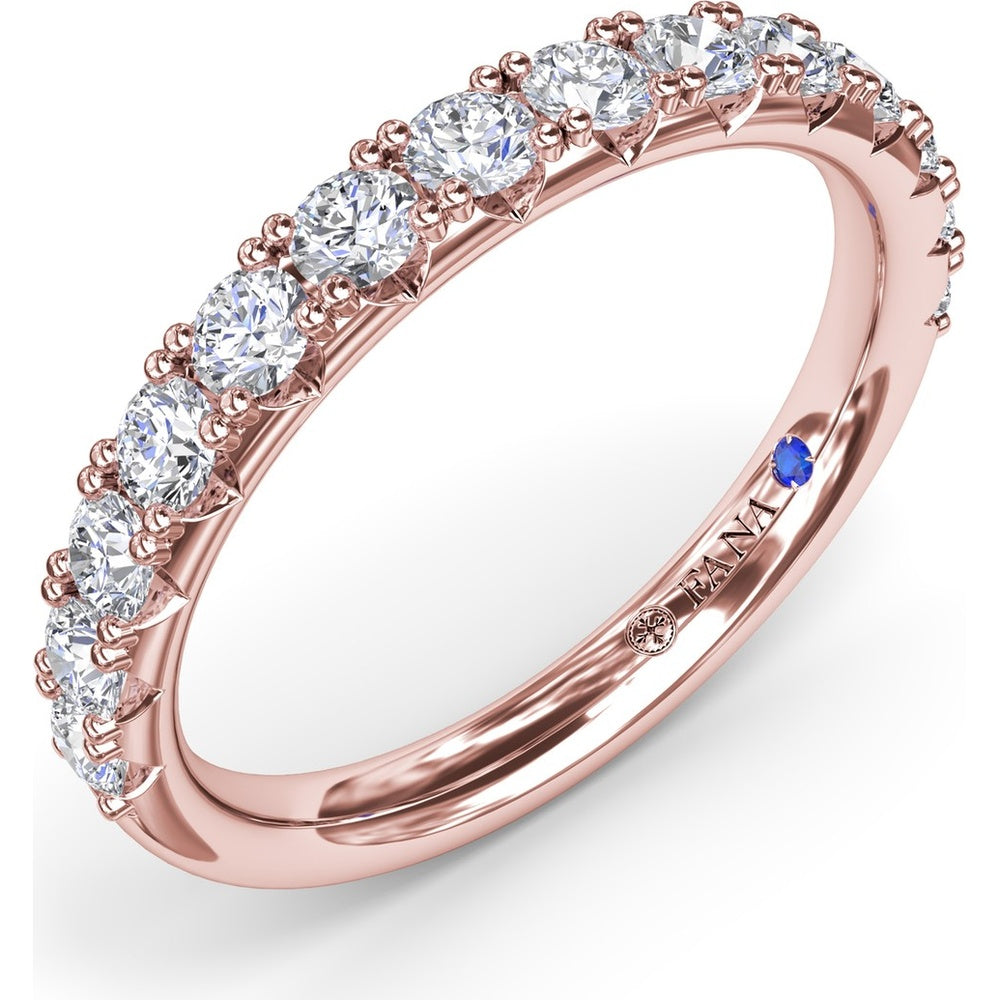 Shared-Prong Set Round Diamond Wedding Band by Fana - 0.69 Carat Total Diamond Weight