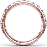 Shared-Prong Set Round Diamond Wedding Band by Fana - 0.69 Carat Total Diamond Weight