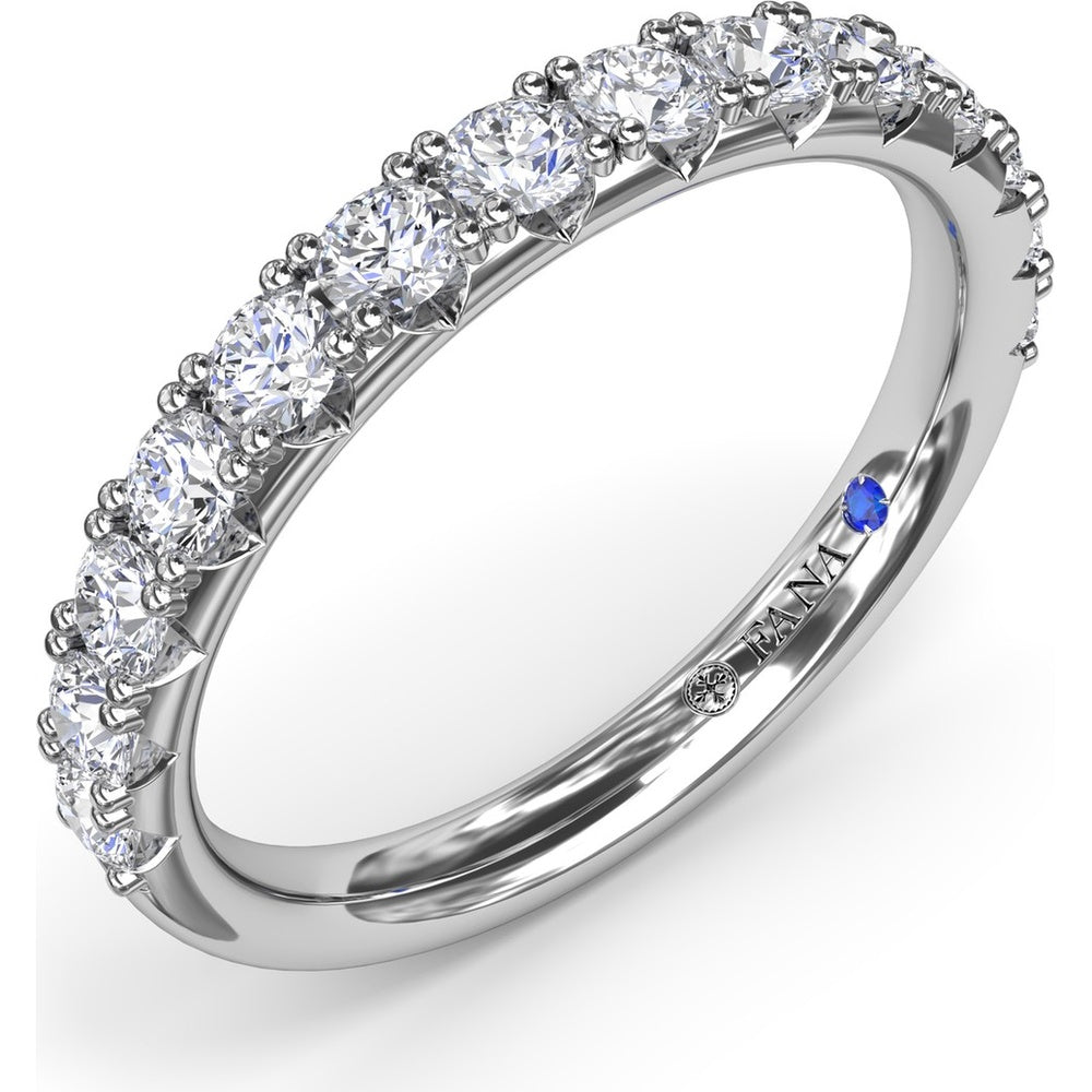 Shared-Prong Set Round Diamond Wedding Band by Fana - 0.69 Carat Total Diamond Weight