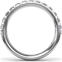 Shared-Prong Set Round Diamond Wedding Band by Fana - 0.69 Carat Total Diamond Weight