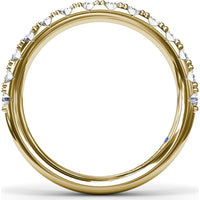 Shared-Prong Set Round Diamond Wedding Band by Fana - 0.69 Carat Total Diamond Weight