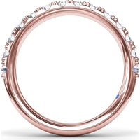 Shared-Prong Set Round Diamond Wedding Band by Fana - 0.69 Carat Total Diamond Weight