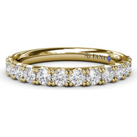 Shared-Prong Set Round Diamond Wedding Band by Fana - 0.70 Carat Total Diamond Weight