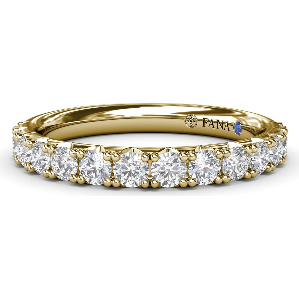 Shared-Prong Set Round Diamond Wedding Band by Fana - 0.70 Carat Total Diamond Weight