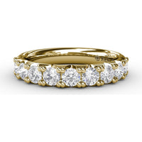 Shared-Prong Set Round Diamond Wedding Band by Fana - 1.16 Carat Total Diamond Weight