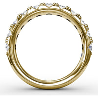 Shared-Prong Set Round Diamond Wedding Band by Fana - 1.16 Carat Total Diamond Weight