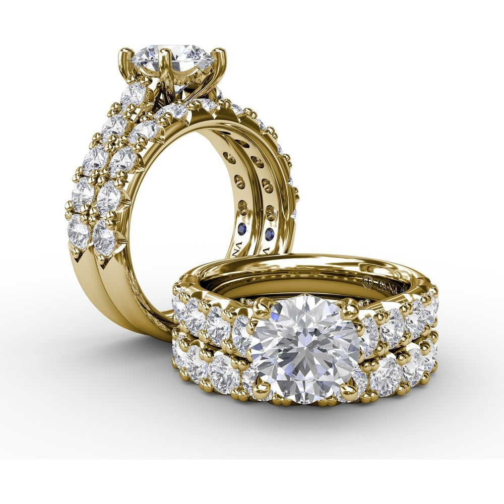 Shared-Prong Set Round Diamond Wedding Band by Fana - 1.16 Carat Total Diamond Weight