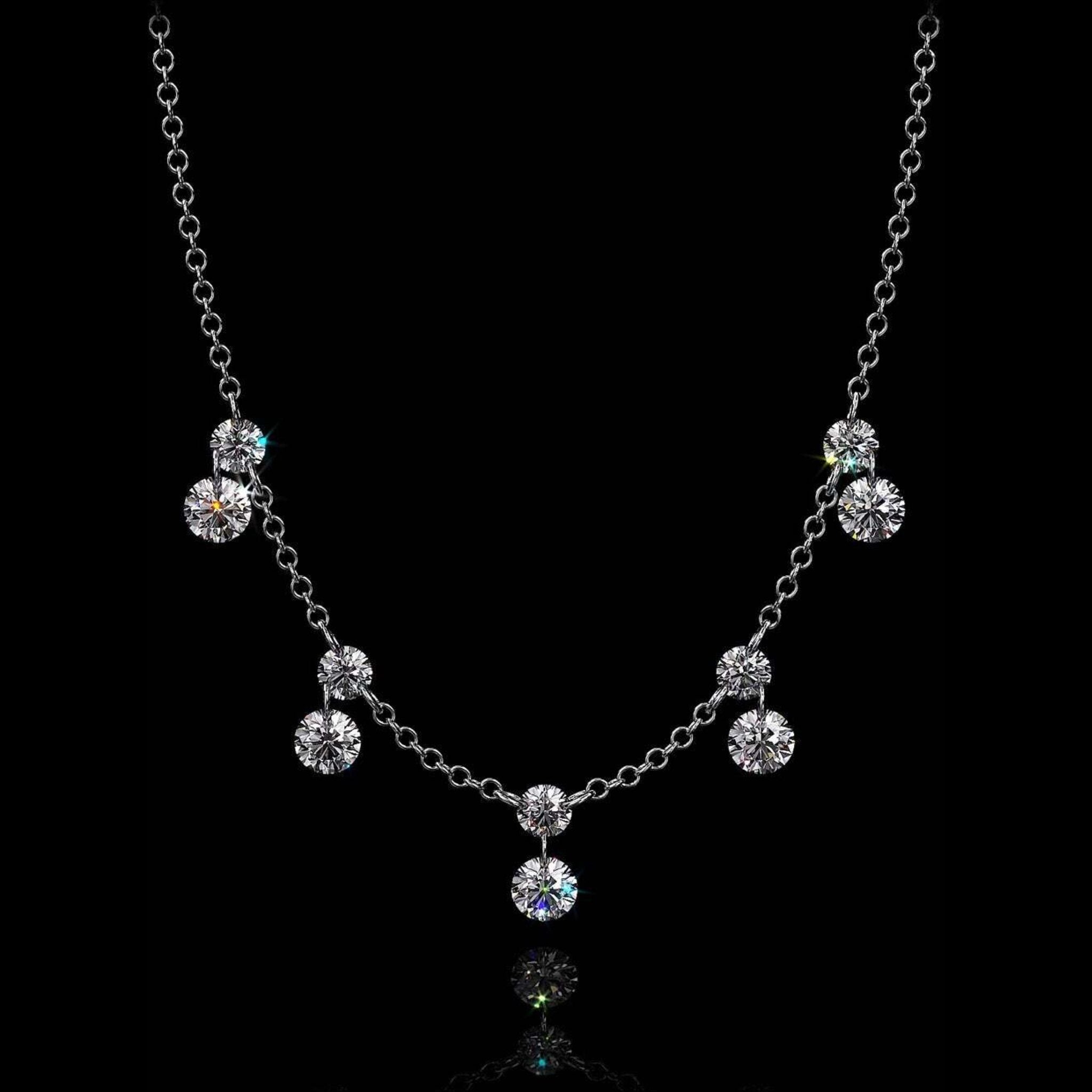 Aresa New York - Shelley No. 10 Necklaces - 18K White Gold with 1.50 cts. of Diamonds