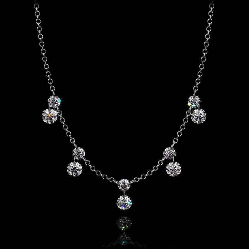 Aresa New York - Shelley No. 10 Necklaces - 18K White Gold with 1.50 cts. of Diamonds
