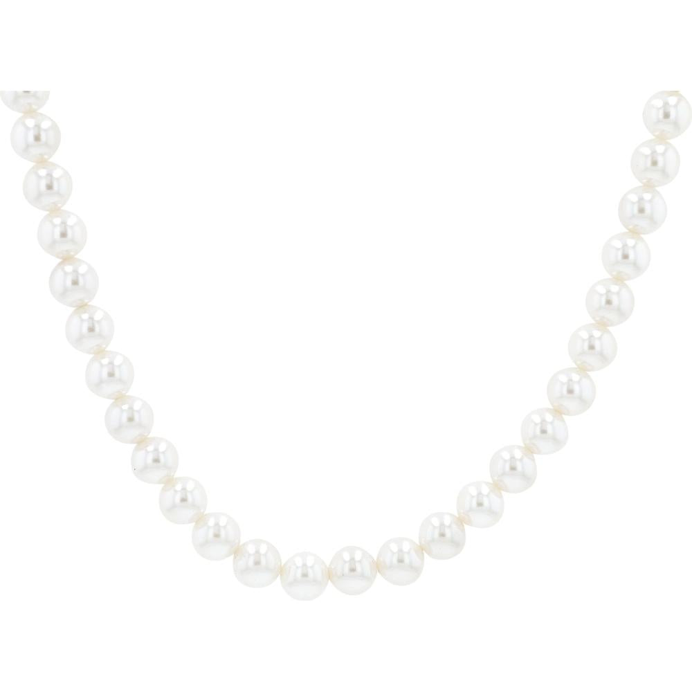 Silver 7.5 - 7.75mm Pearl Choker Necklace - Timeless Elegance