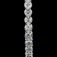 Silver Medium Hoop Earrings with Brilliant Cut Round Lab Diamonds - 5.32 Carats Total Diamond Weight - Covaloro Fine Jewelry