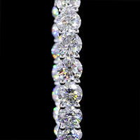 Silver Round Hoop Earrings with 38 Brilliant Cut Lab Grown Diamonds - 11.80 Carat Total Diamond Weight - Covaloro Fine Jewelry