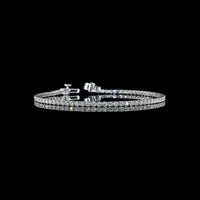 Silver Tennis Bracelet with 2.77 Carat Round Brilliant Cut Lab Diamonds - E-F Color, VS1 Clarity, Prong Set - 78 Stones - Covaloro Fine Jewelry