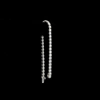 Silver Tennis Bracelet with 39 Round Brilliant Cut Lab Grown Diamonds - 9.86 Carat Total Diamond Weight, E-F Color VS2 Clarity - Covaloro Fine Jewelry