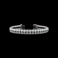 Silver Tennis Bracelet with 42 Round Brilliant Cut Lab Diamonds - 8.30 Carat Total Diamond Weight, E-F Color VS2 Clarity - Covaloro Fine Jewelry