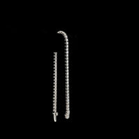 Silver Tennis Bracelet with 59 Round Cut Lab Diamonds - 5.09 Carat Total Weight, E-F Color, VS Clarity - Covaloro Fine Jewelry