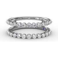 Single Prong Diamond Insert Ring with Round Diamonds by Fana - 0.60 Carat Total Diamond Weight