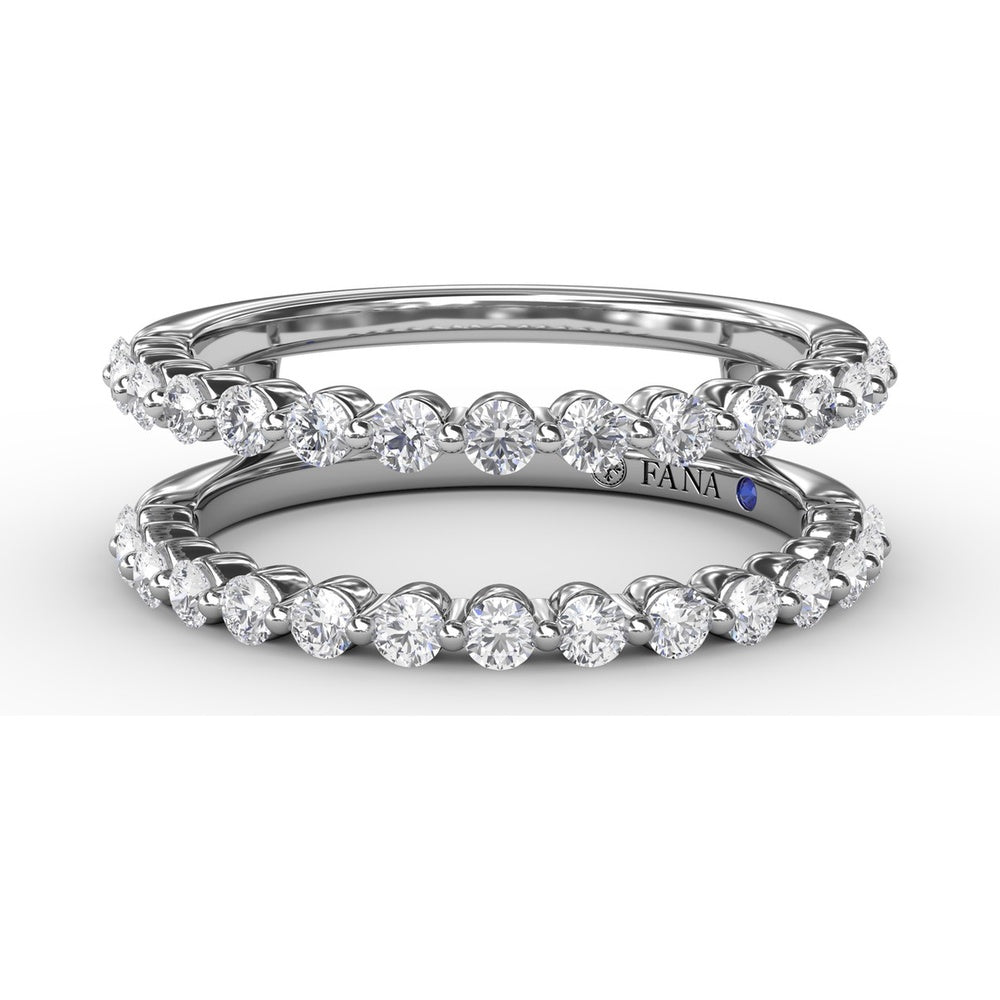 Single Prong Diamond Insert Ring with Round Diamonds by Fana - 0.60 Carat Total Diamond Weight