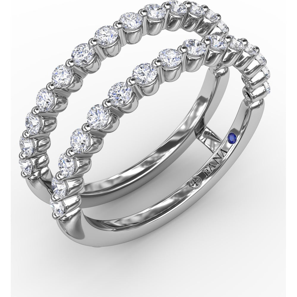 Single Prong Diamond Insert Ring with Round Diamonds by Fana - 0.60 Carat Total Diamond Weight