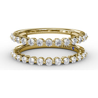 Single Prong Diamond Insert Ring with Round Diamonds by Fana - 0.60 Carat Total Diamond Weight