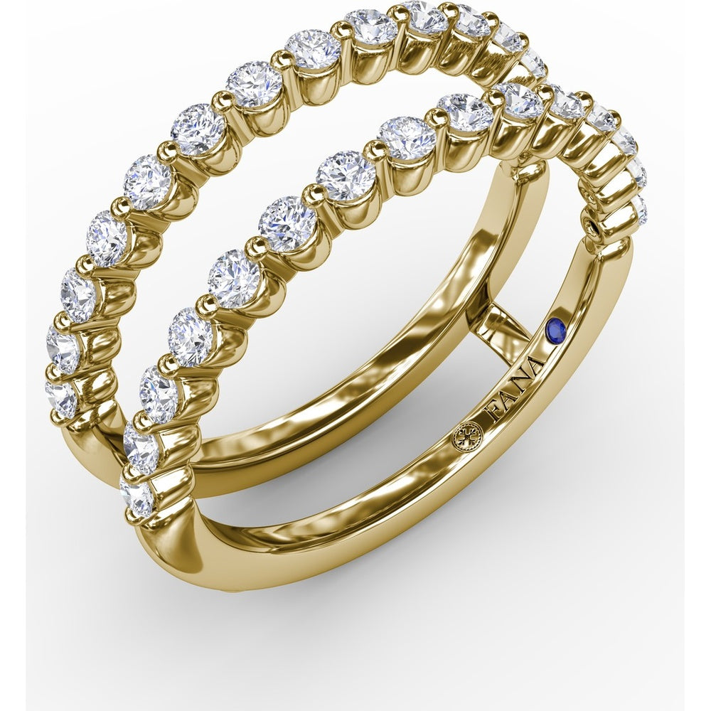 Single Prong Diamond Insert Ring with Round Diamonds by Fana - 0.60 Carat Total Diamond Weight