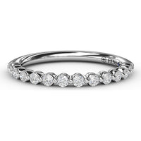 Single Prong Set Round Diamond Anniversary Band by Fana - 0.34 Carat Total Diamond Weight