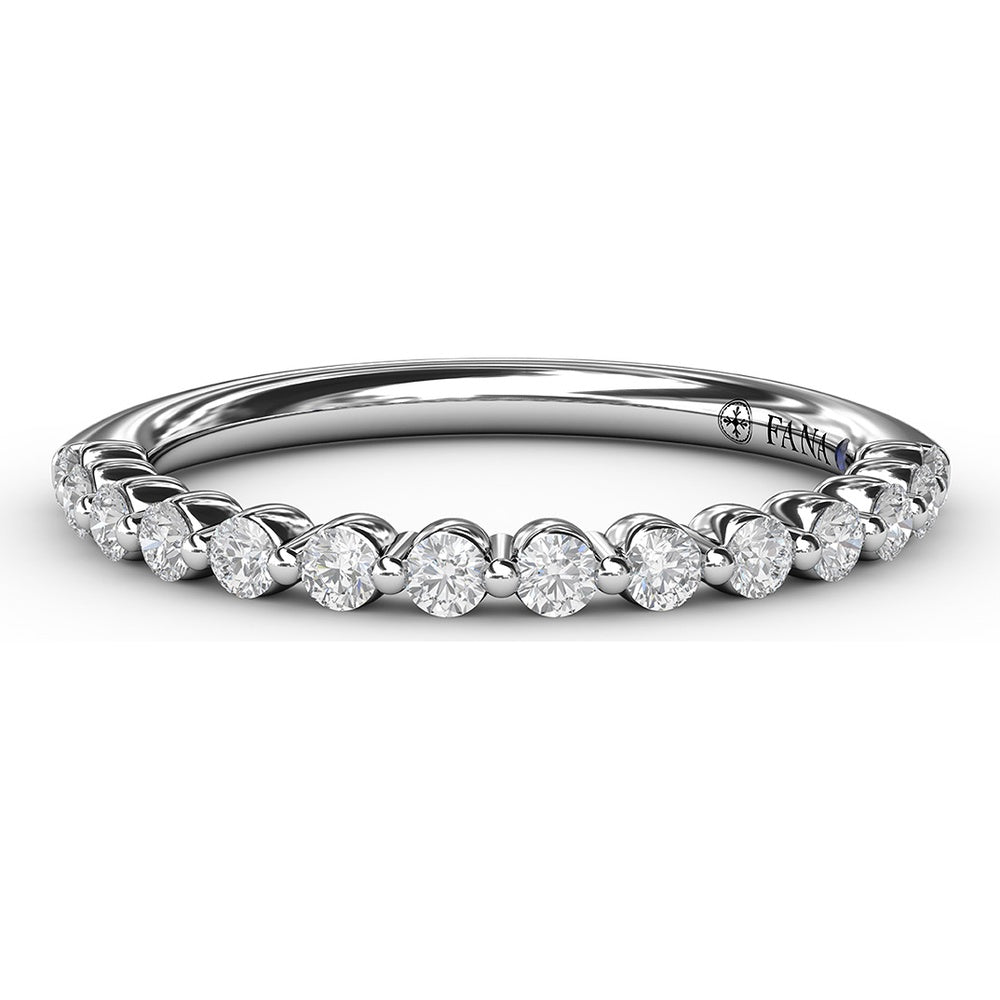 Single Prong Set Round Diamond Anniversary Band by Fana - 0.34 Carat Total Diamond Weight
