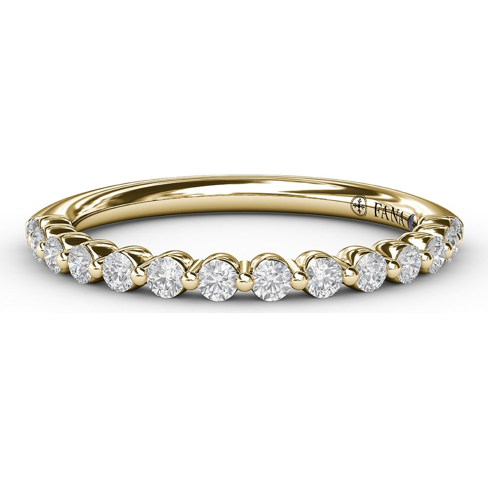 Single Prong Set Round Diamond Anniversary Band by Fana - 0.34 Carat Total Diamond Weight