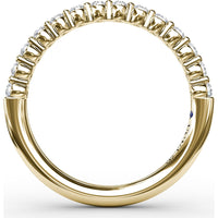 Single Prong Set Round Diamond Anniversary Band by Fana - 0.34 Carat Total Diamond Weight