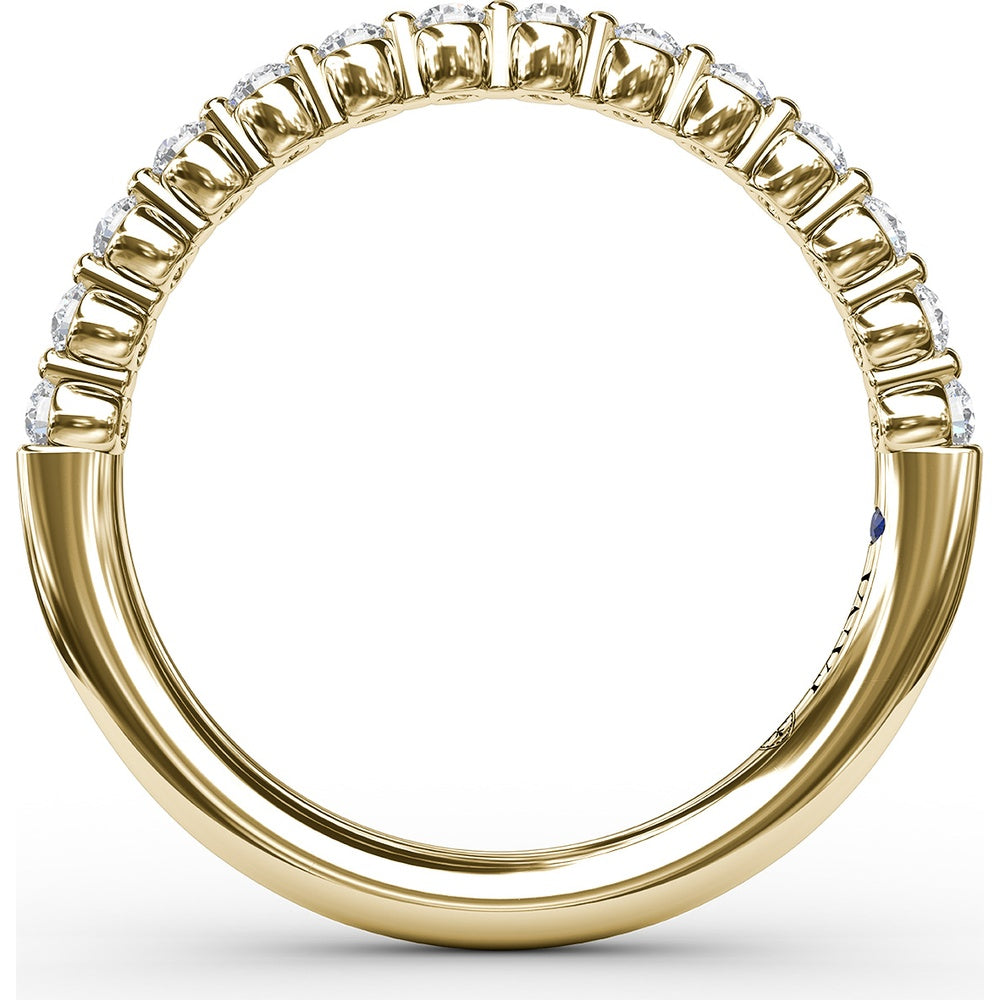 Single Prong Set Round Diamond Anniversary Band by Fana - 0.34 Carat Total Diamond Weight