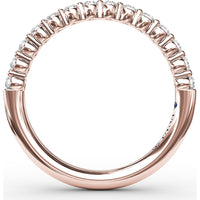 Single Prong Set Round Diamond Anniversary Band by Fana - 0.34 Carat Total Diamond Weight