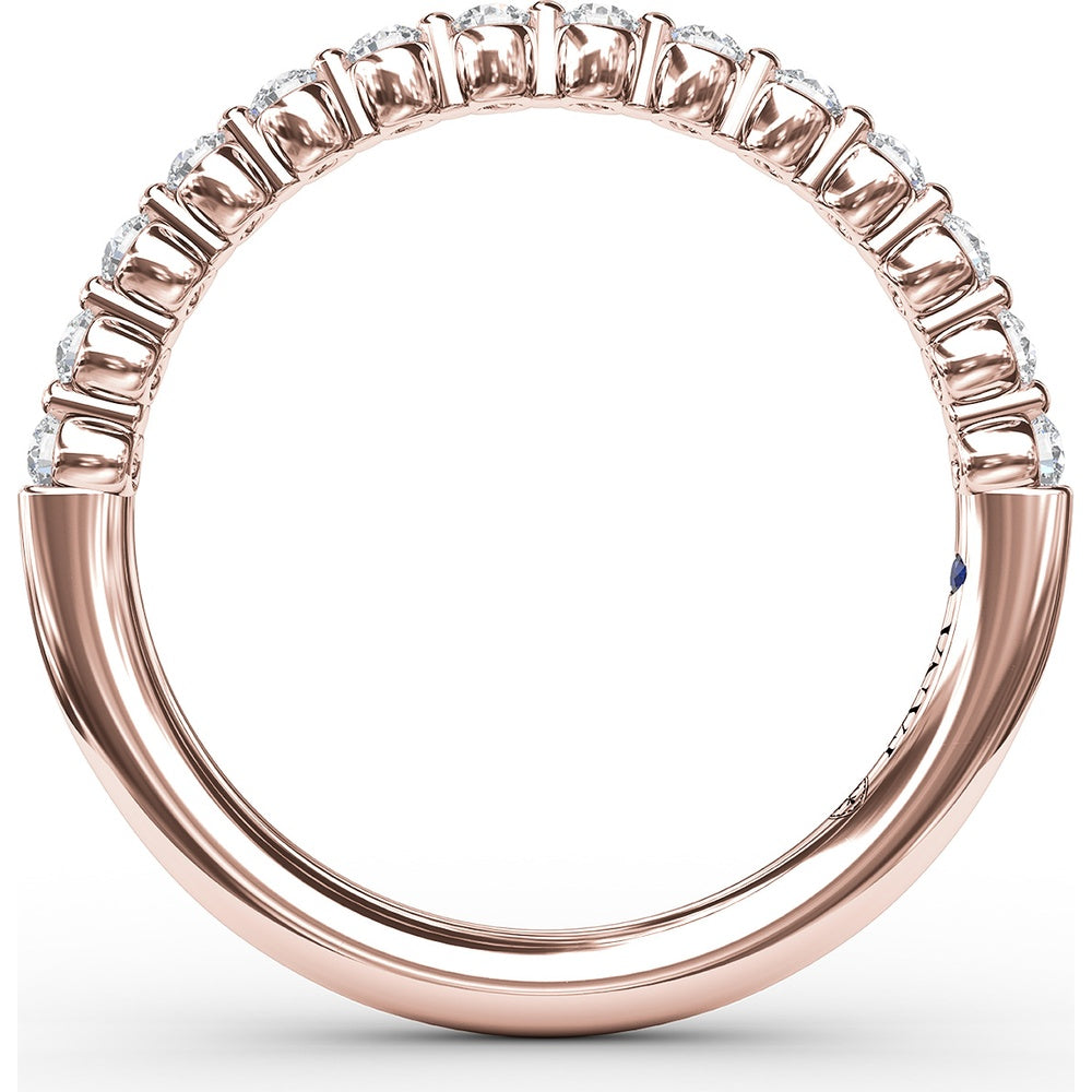 Single Prong Set Round Diamond Anniversary Band by Fana - 0.34 Carat Total Diamond Weight