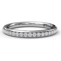 Slim Pavé Band with Round Diamonds Matching Engagement Ring Style S3046 by Fana - 0.23 Carat Total Diamond Weight