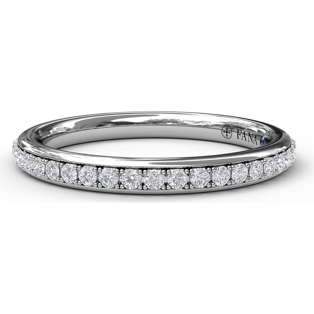 Slim Pavé Band with Round Diamonds Matching Engagement Ring Style S3046 by Fana - 0.23 Carat Total Diamond Weight