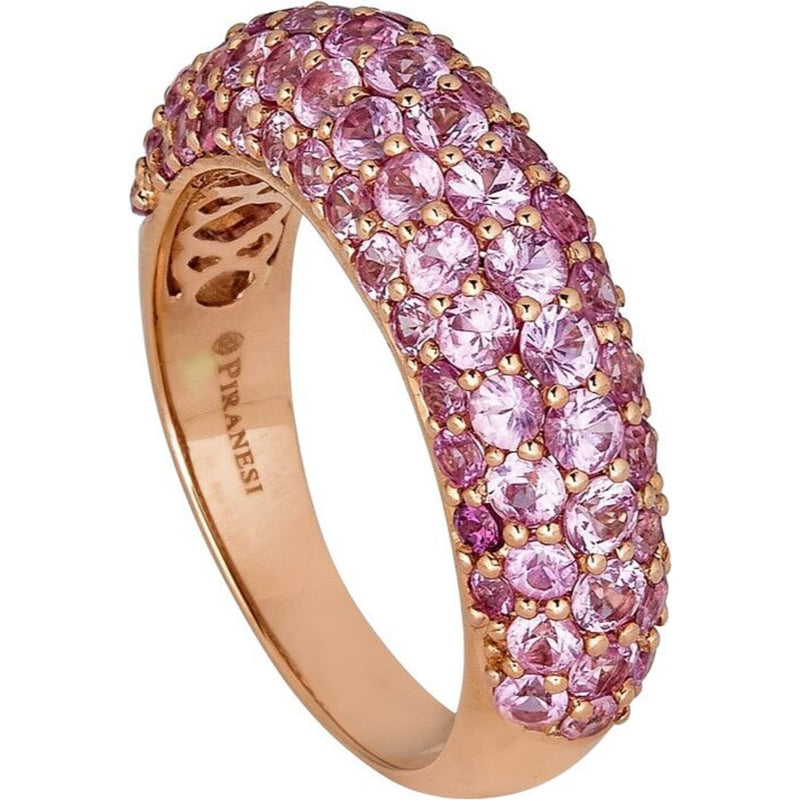 Piranesi - Small Dome Ring in Pink Sapphire - 18K Rose Gold