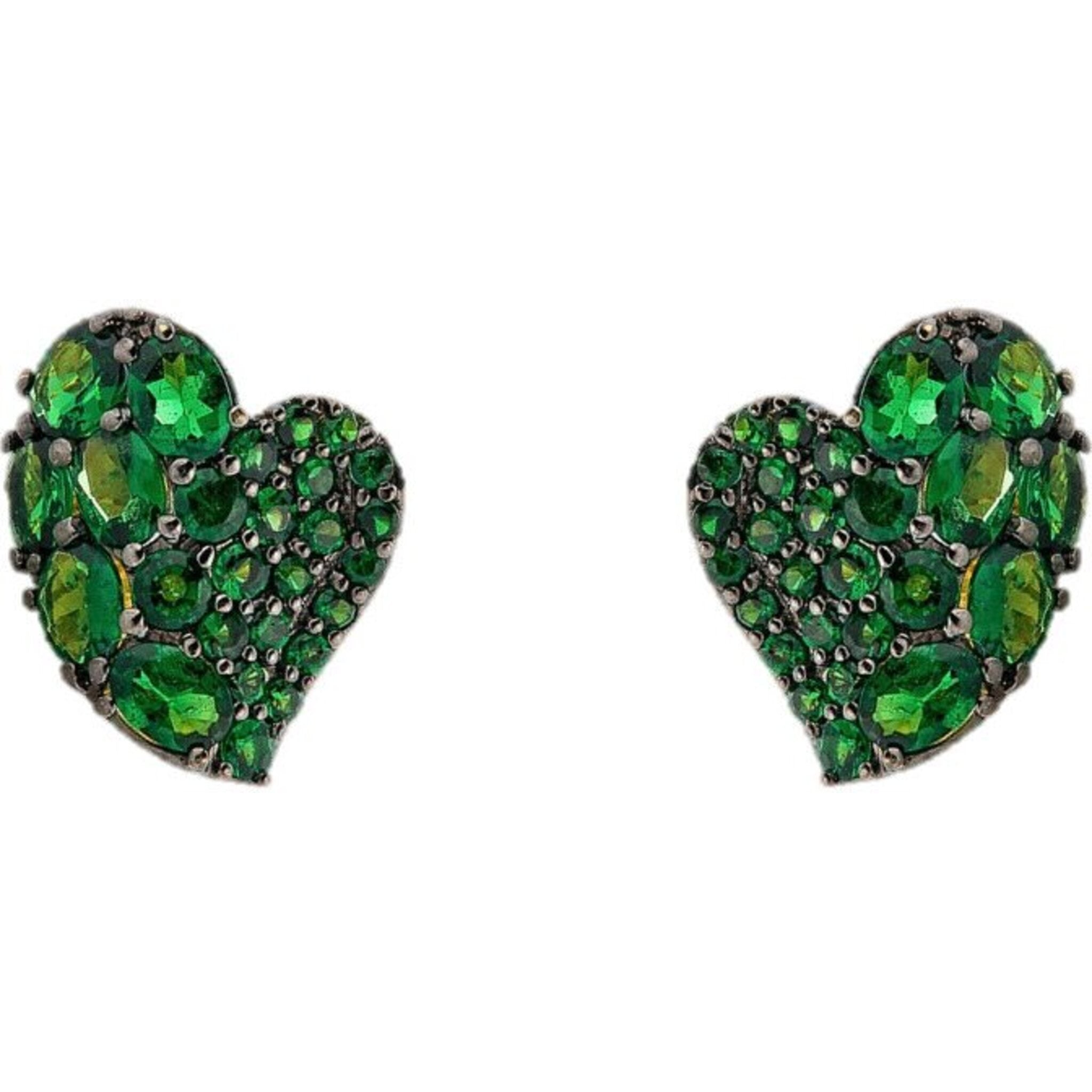 Green Stone Earring, CZ Earring, sterling silver 925, 92.5 for women girls  wife friend, earring gift, valentine, diwali rakhi jewellery fashion stud  zirconia diamond platinum gold rhodium plated – CLARA