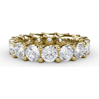 Smooth Eternity Band with Round Brilliant Diamonds by Fana - 3.60 Carat Total Diamond Weight
